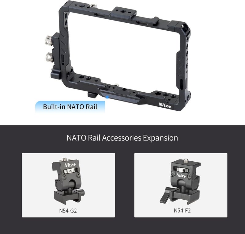Nitze Monitor Cage for Blackmagic Video Assist 5" 12G / 3G, with HDMI and USB-C Cable Clamps - JT-B01A - Image 5